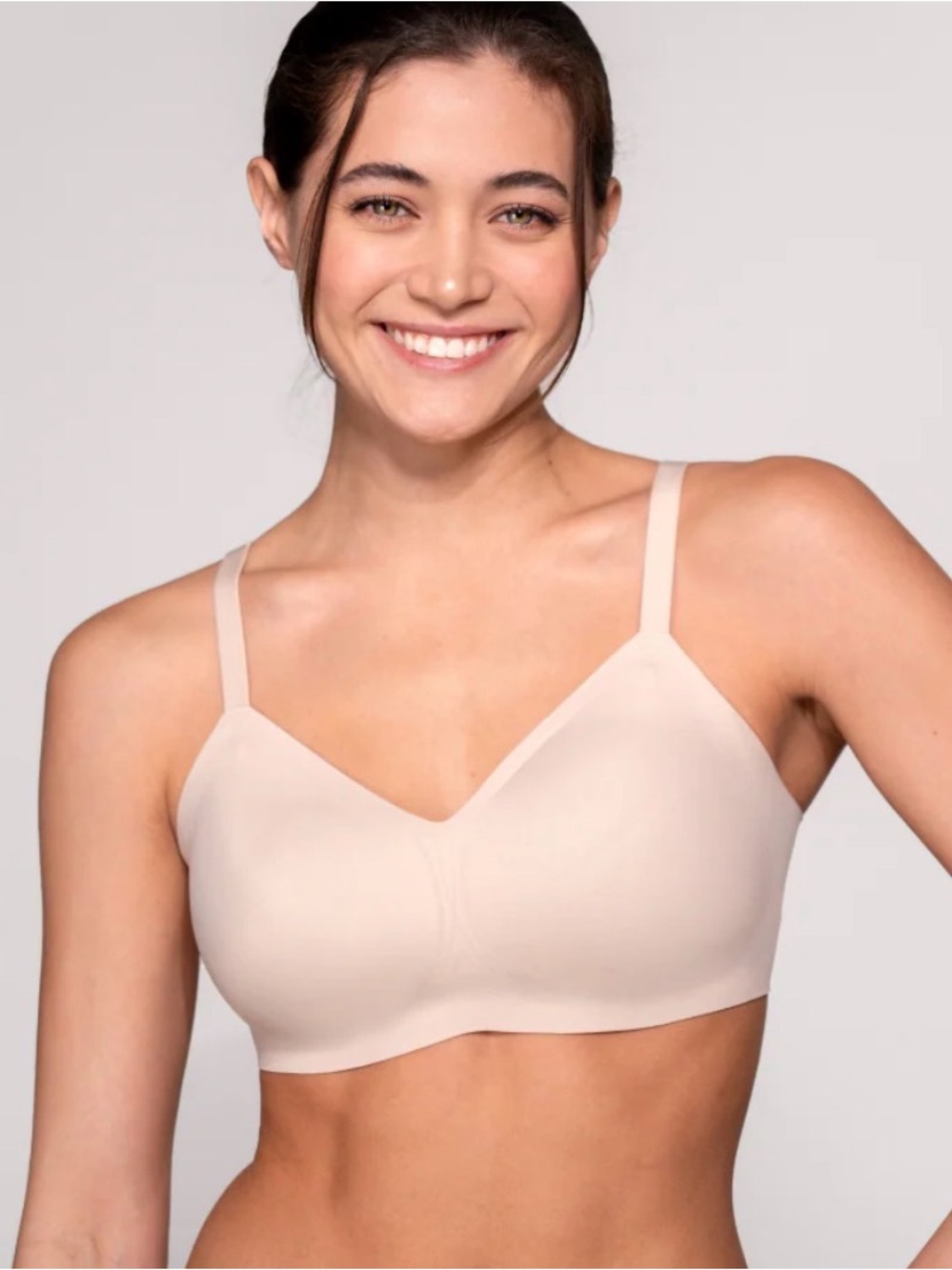 Floatley To The T-Shirt Wireless Lift Bra Moonlight Tan Large